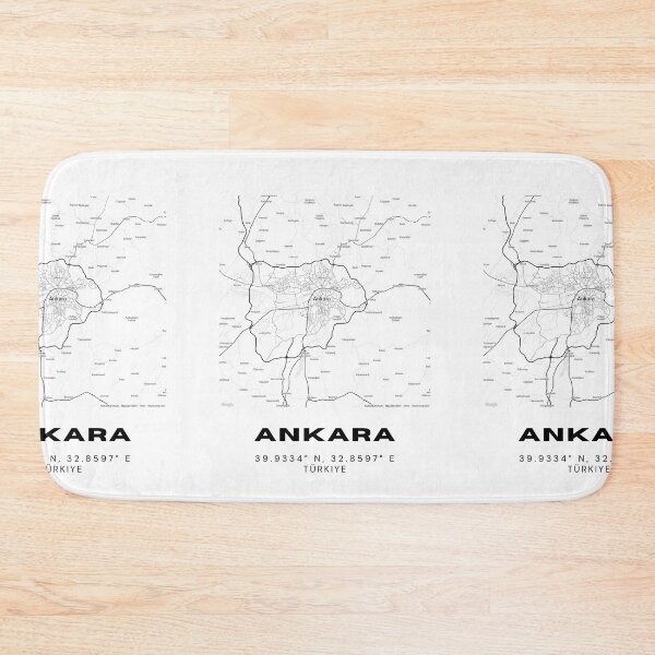 Item preview, Minimalist Ankara Map – Modern Black & White City Print designed and sold by RM-Journey.