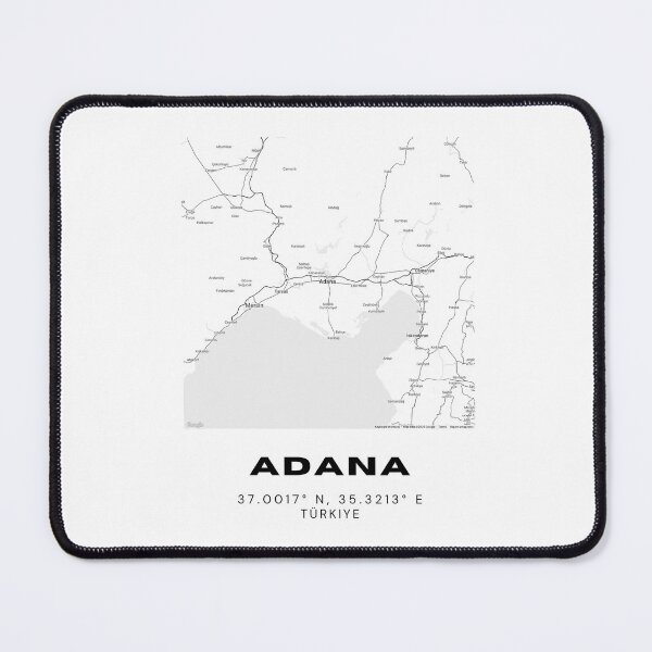 Item preview, Minimalist Adana Map – Black & White City Poster Art designed and sold by RM-Journey.