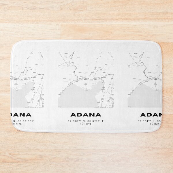 Item preview, Minimalist Adana Map – Black & White City Poster Art designed and sold by RM-Journey.