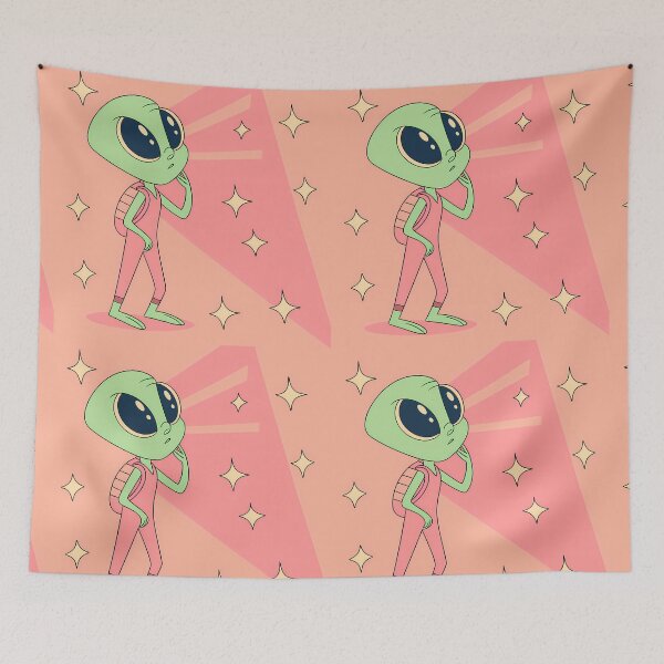 Item preview, Adventurous Alien Child with Stars designed and sold by ART ATTACK ZONE.