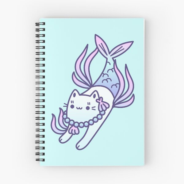 Item preview, Kawaii Mermaid Cat Illustration – Cute Mercat Design designed and sold by musingtreeart.