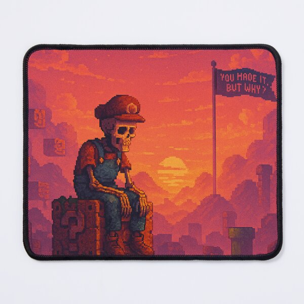 Item preview, you made it but why - pixel skeleton sunset designed and sold by PixelPunkster.