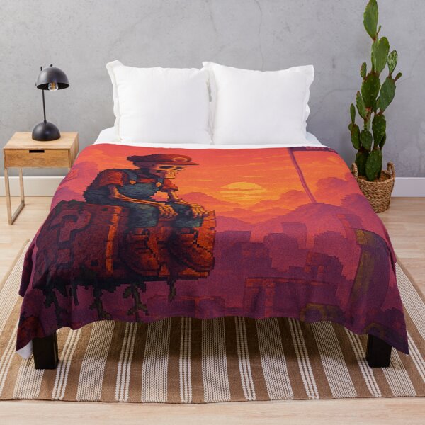 Item preview, you made it but why - pixel skeleton sunset designed and sold by PixelPunkster.