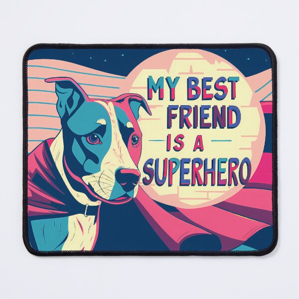 Item preview, Superhero Dog Under Magical Moonlight designed and sold by ART ATTACK ZONE.