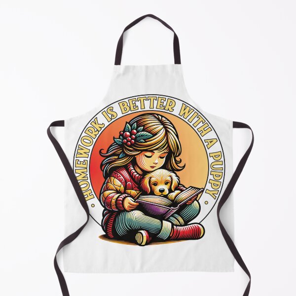 Item preview, Girl with Puppy - Back to School Design - Cuddling Dog designed and sold by TWPub.
