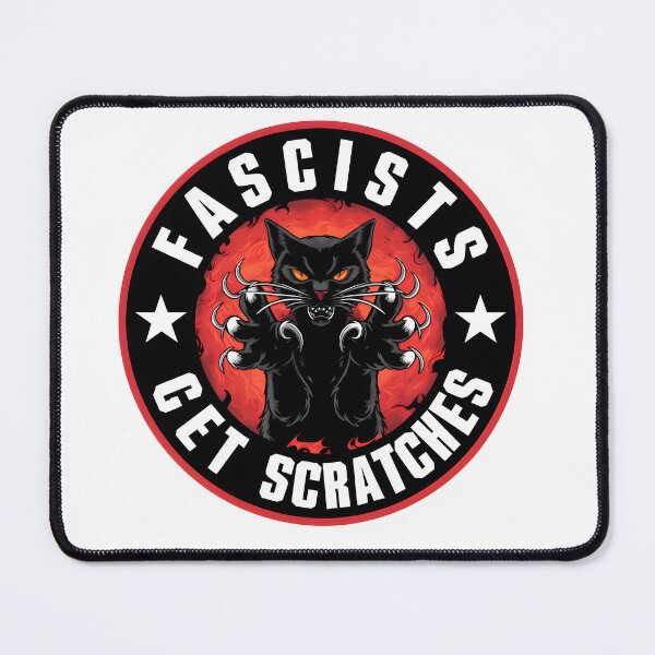 Item preview, Defiant Black Cat: Anti-Fascist Sticker designed and sold by Brian Hibbs.
