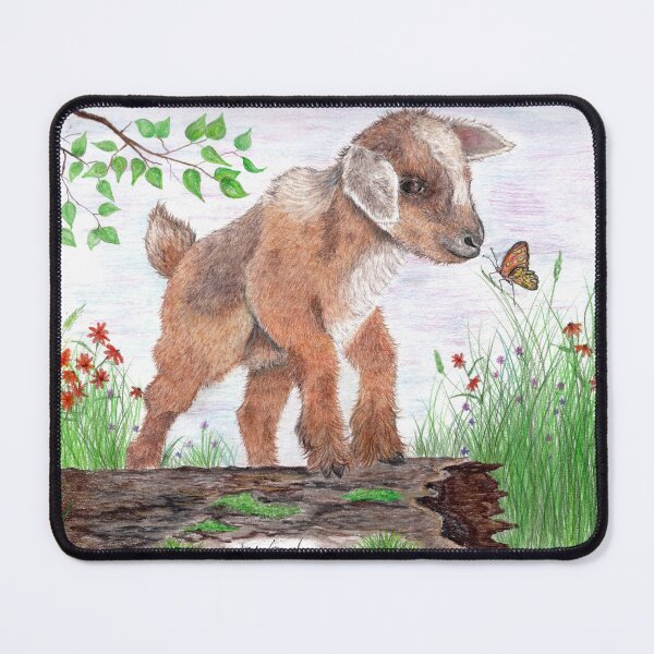 Item preview, Baby Goat on a Log designed and sold by LisaGreenStudioLLC.