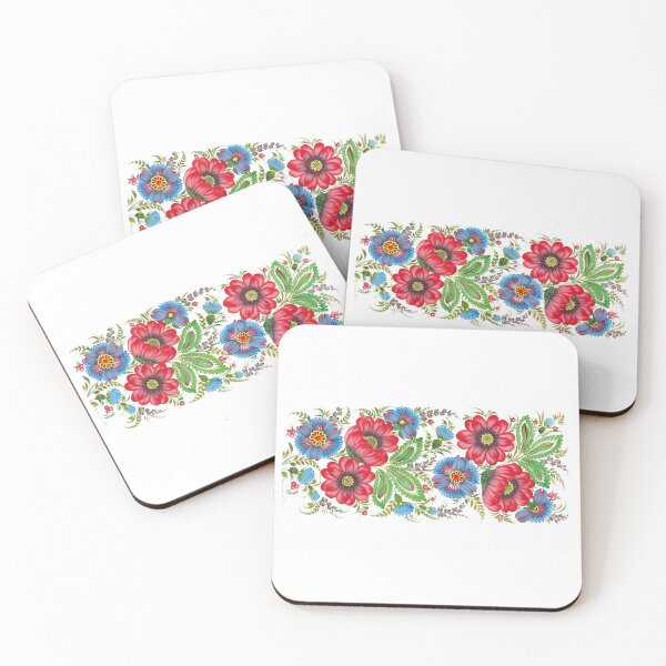 Item preview, Crimson and Blue – Petrykivka Floral Elegance designed and sold by OrnamentUA.