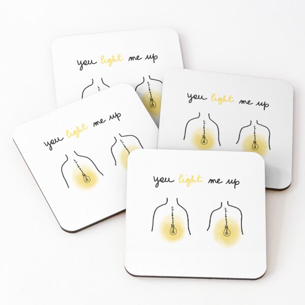 Item preview, You light me up couple illustration designed and sold by sammer-studio.