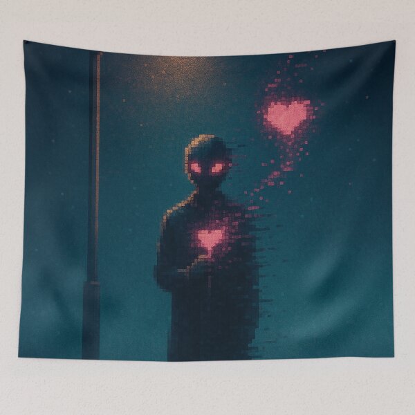 Item preview, pixel heart transfer - glitch love in limbo designed and sold by PixelPunkster.