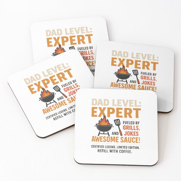 Item preview, Dad Level: Expert Filled by Grills, Jokes and Awesome Sause Graphic Design designed and sold by SasscDesigns.