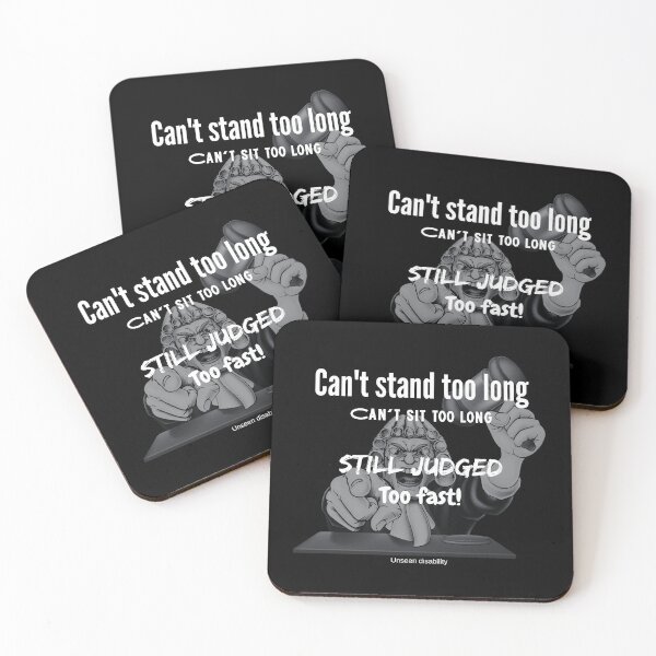 Item preview, Invisible Disability Awareness Graphic – “Can't Stand Too Long, Can't Sit Too Long, Still Judged Too Fast!” – Disability Advocacy Art by Maziblu designed and sold by Mazieblu.