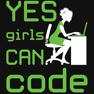 Artwork thumbnail, Yes Girls Can Code Coder Coding Programmer Programming by jaygo