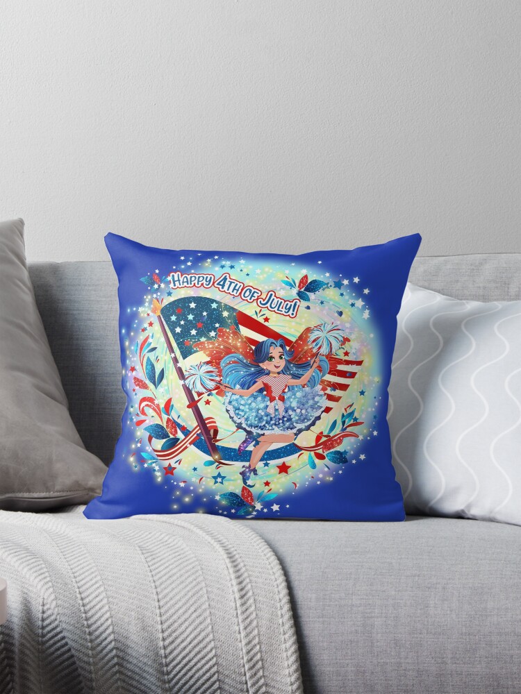 Thumbnail 1 of 4, Pillow, Blue Belle of Freedom: The Patsy Collection designed and sold by FairyBookClub.