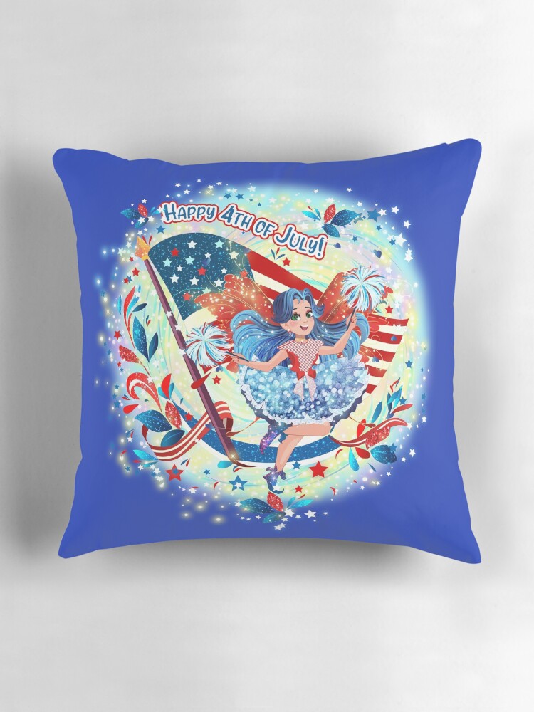 Thumbnail 3 of 4, Pillow, Blue Belle of Freedom: The Patsy Collection designed and sold by FairyBookClub.
