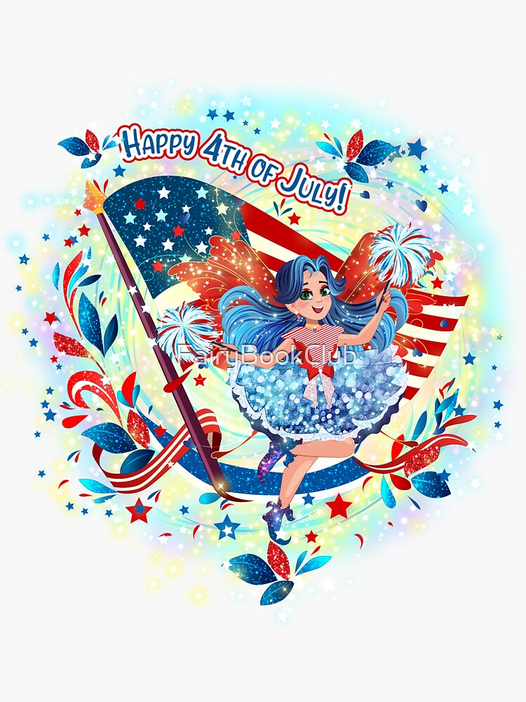 Thumbnail 3 of 3, Sticker, Blue Belle of Freedom: The Patsy Collection designed and sold by FairyBookClub.