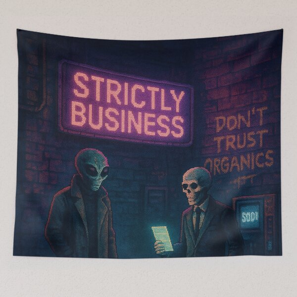 Item preview, strictly business - alien and skeleton deal designed and sold by PixelPunkster.