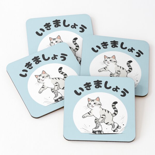 Item preview, Roller Skating Cat Japanese Kitty designed and sold by FairRage.
