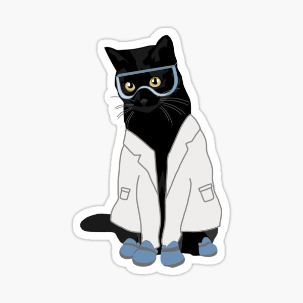 Vista previa del artículo con la obra «Gato de laboratorio», diseñado y vendido por evg20.