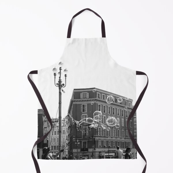 Item preview, Bubbles Artist in City of Nice - Black and White Street Photography designed and sold by CarolinaReina.