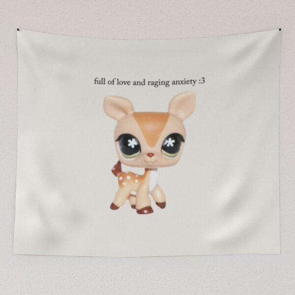 Item preview, full of love and raging anxiety littlest pet shop lps deer bambi coquette designed and sold by Kyna Arts.