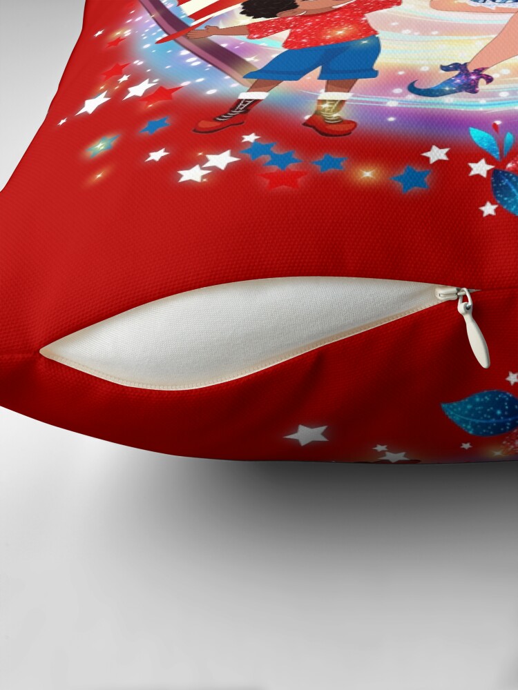 Thumbnail 2 of 4, Pillow, Red Patsy Collection – Bold, Brave & Magical! designed and sold by FairyBookClub.