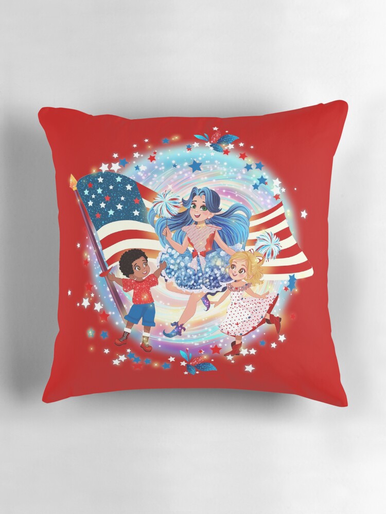 Thumbnail 3 of 4, Pillow, Red Patsy Collection – Bold, Brave & Magical! designed and sold by FairyBookClub.