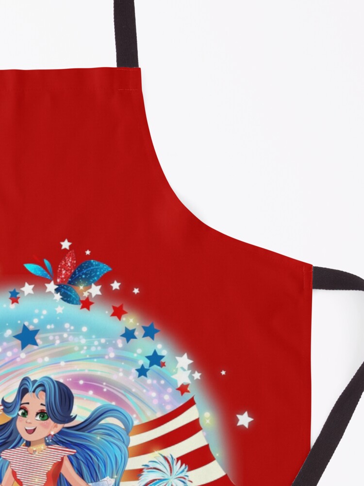 Thumbnail 3 of 6, Apron, Red Patsy Collection – Bold, Brave & Magical! designed and sold by FairyBookClub.