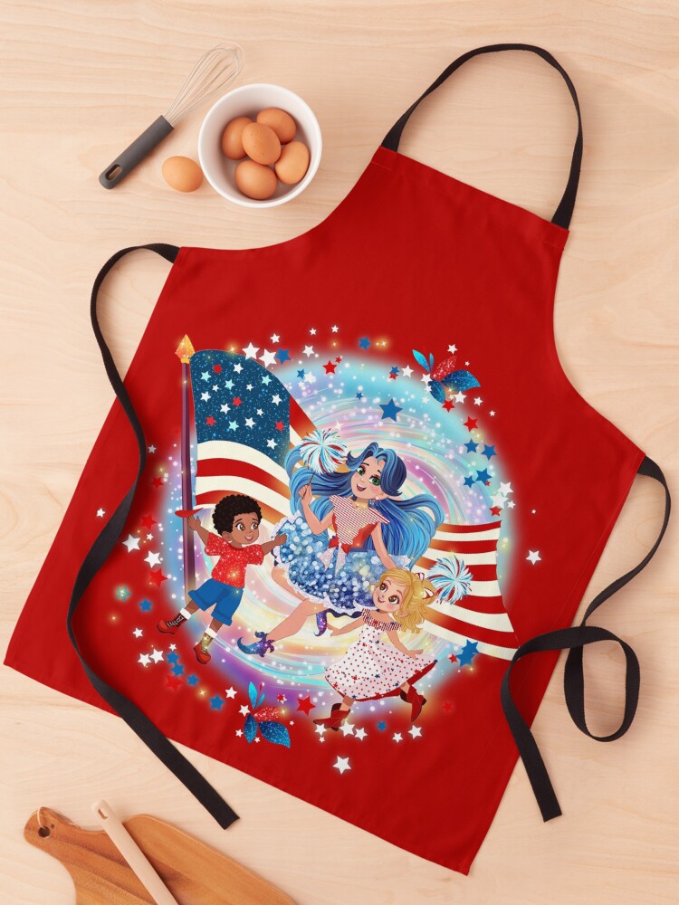 Thumbnail 1 of 6, Apron, Red Patsy Collection – Bold, Brave & Magical! designed and sold by FairyBookClub.