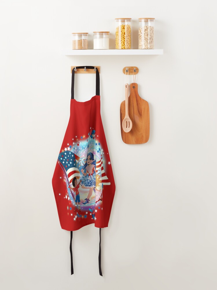 Thumbnail 4 of 6, Apron, Red Patsy Collection – Bold, Brave & Magical! designed and sold by FairyBookClub.