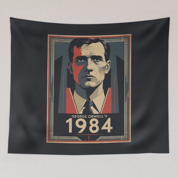 Item preview, A Vintage Poster of 1984 by George Orwell  designed and sold by GoodOldVintage.