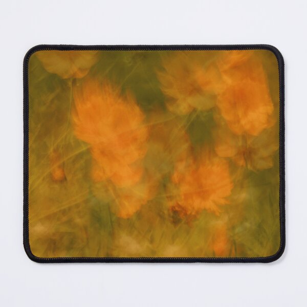 Item preview, Abstract orange flowers on green designed and sold by KRFNatureGifts.