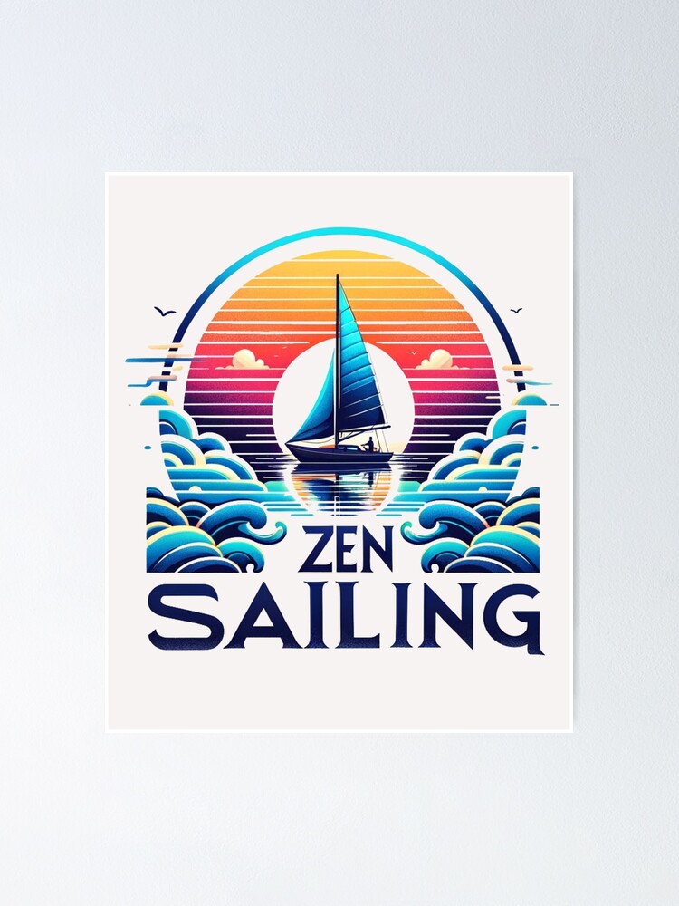 Thumbnail 1 of 3, Poster, zen sailing designed and sold by creativechaster.