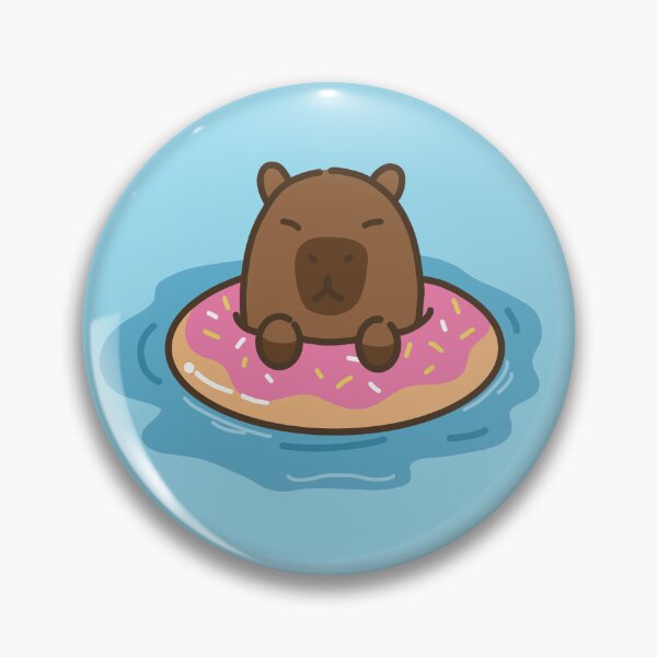 Item preview, Swimming capybara  designed and sold by PaintSplat.