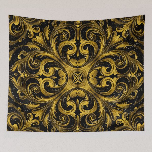 Item preview, Royal Elegance Pattern in Gold and Black designed and sold by JonelleTshirts.