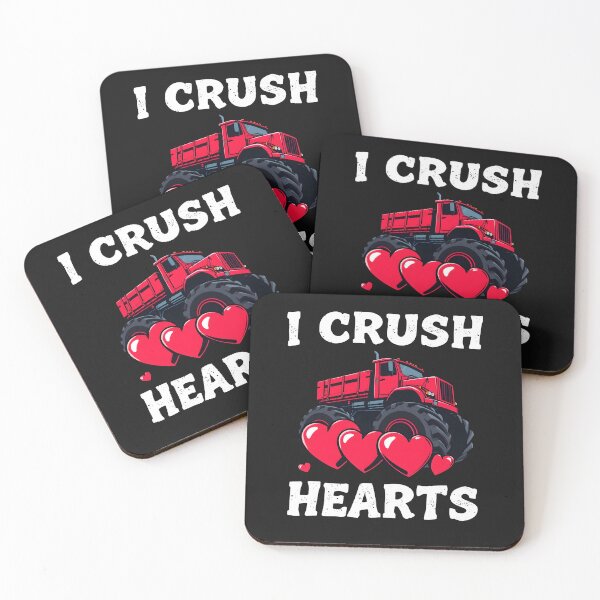 Item preview, Valentines Day Monster Truck Boys Toddler I Crush Hearts  designed and sold by harry mac.
