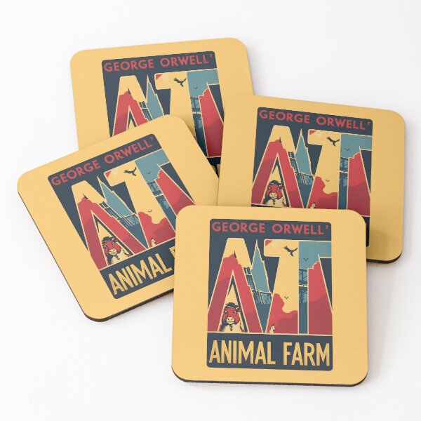 Item preview, A Vintage Poster of Animal Farm by George Orwell  designed and sold by GoodOldVintage.