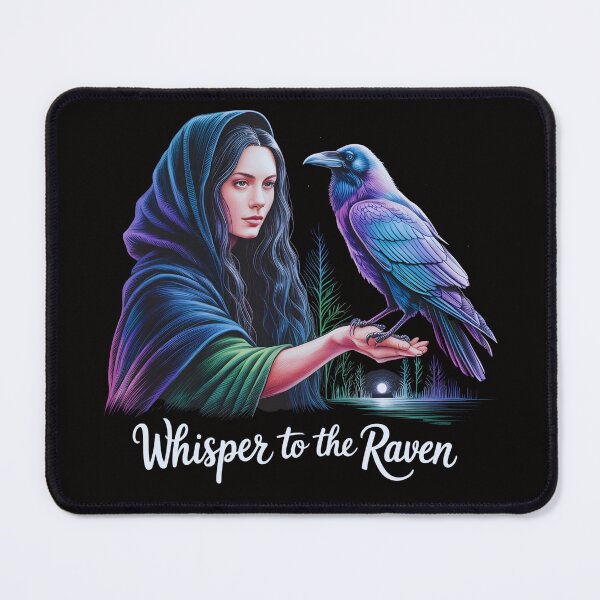 Item preview, bound by legends mystical runic-Whisper to the Raven – Mystical Woman with Raven Shirt designed and sold by Slavicsoul.