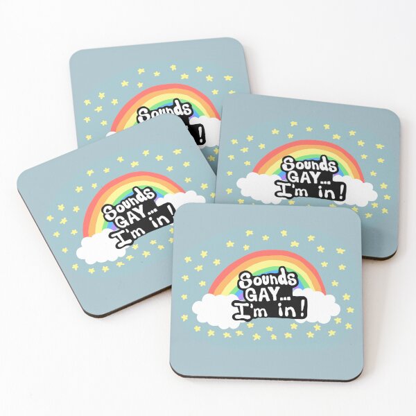 Item preview, Sounds Gay... I'm In! Sticker Pattern designed and sold by ArtAlmstEvryDay.
