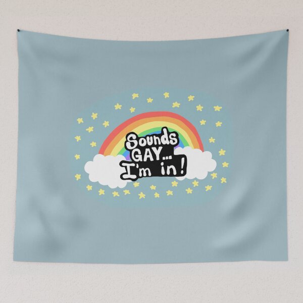 Item preview, Sounds Gay... I'm In! Sticker Pattern designed and sold by ArtAlmstEvryDay.