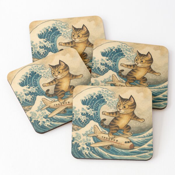 Item preview, Surfing the Skies: Cat on a Cloud Rider designed and sold by WaGlobal.