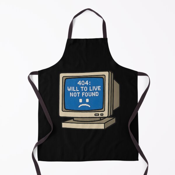 Item preview, 404: Will to Live Not Found (Glitch Error T‑Shirt) designed and sold by W.T.F.Prints.