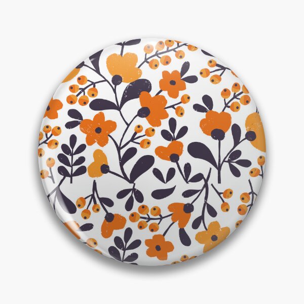 Aperçu de l'œuvre Magnifique motif fleur orange feuille noir créée et vendue par Jamildesign.