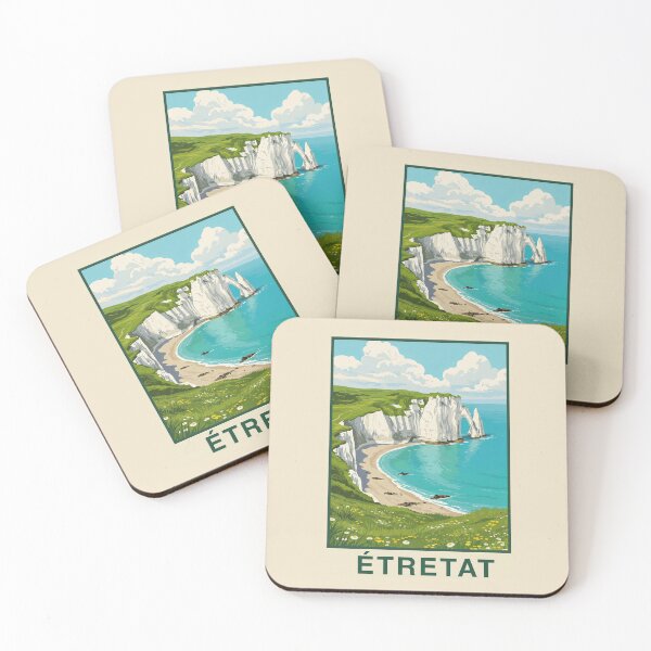 Item preview, Vintage Étretat Cliffs and Beach Travel   designed and sold by TeeARTHY.