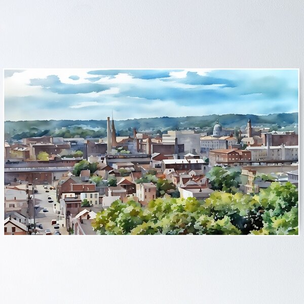 Vista previa del artículo con la obra «Passaic Paterson», diseñado y vendido por RCWatercolours.
