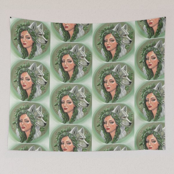 Item preview, Mother Nature and wolf. designed and sold by Elena Dunaeva.