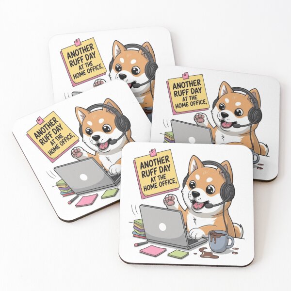 Item preview, Ruff Day at the Home Office – Funny Dog Design designed and sold by Petpixy.