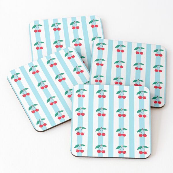 Item preview, Cherry Stripe Summer Pattern designed and sold by lea-lani.