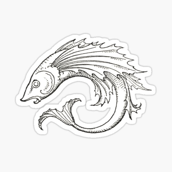 Item preview, Flying Fish Illustration, Fish Art designed and sold by HawthorneFlame.