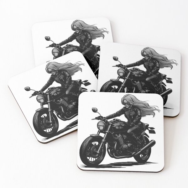 Item preview, Sexy blonde on a motorbike designed and sold by AndreeaIonescu.